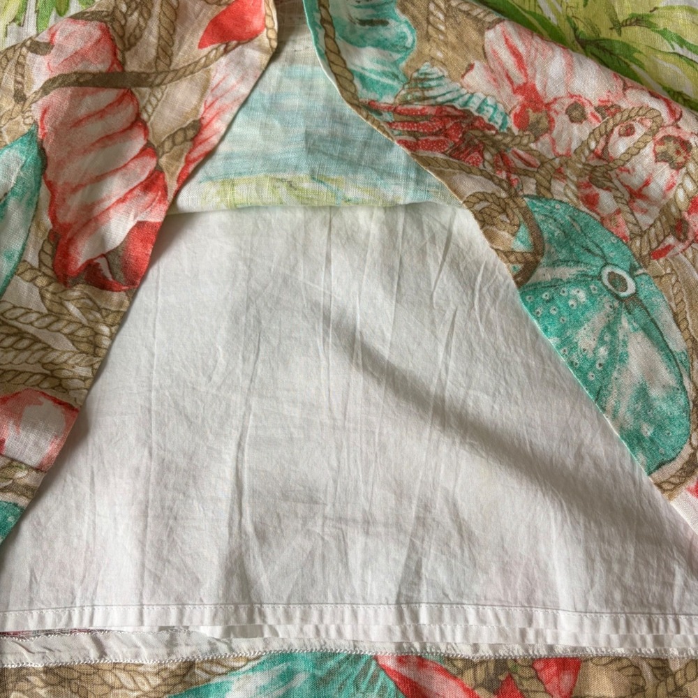 J.Jill Love Linen Sleeveless Shift Dress L White Tropical Beach Coastal Resort - Picture 5 of 10